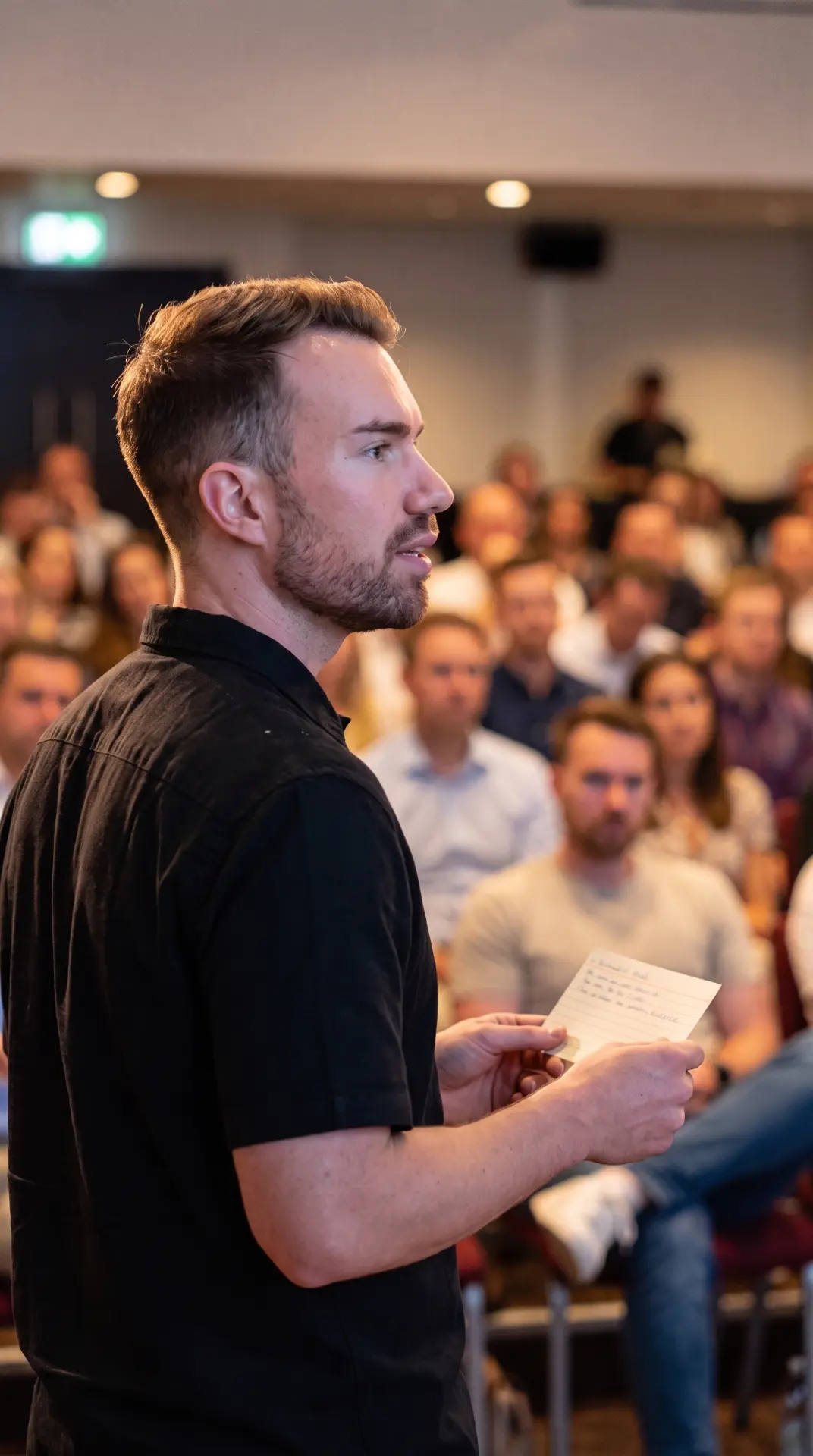 Martin Ratajski speaking to an audience of ecommerce founders